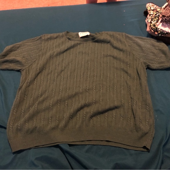 Alfred Dunner Sweaters - 🌺Alfred Dunner XL Olive Green Short Sleeve Knit Sweater